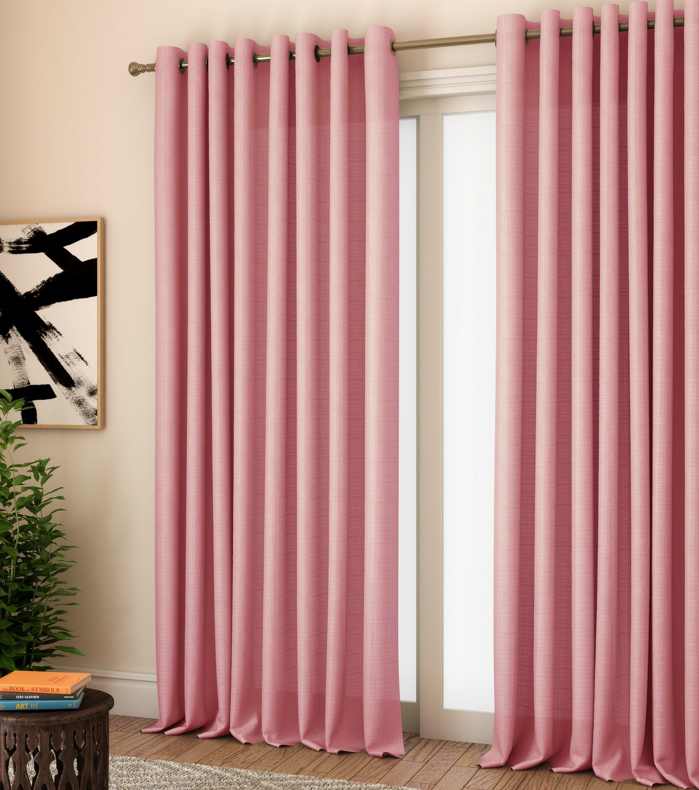 7.5 Feet Height American Pleat Poly Cotton Curtains - Multi - Set Of 2 